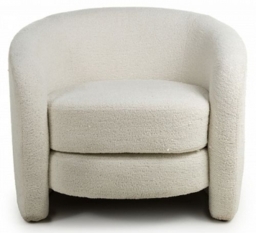 Petra Boucle Vanilla White Tub Chair - thumbnail 1