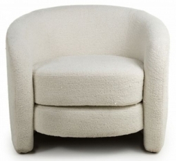 Petra Boucle Vanilla White Tub Chair