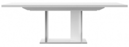 Lisa White Italian 6-10 Seater Extending Pedestal Dining Table