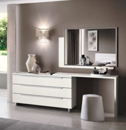 Modum Kimera White Italian 3 Drawer Dressing Table - thumbnail 2