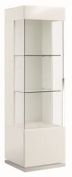 Alf Italia Canova White High Gloss 1 Door Display Cabinet - Left - thumbnail 1