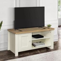 Highgate Cream Painted 1 Door TV Unit - thumbnail 1