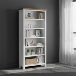 Lundy Bookcase - Tall - White Painted - thumbnail 1