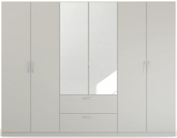 Rauch Pure Quadra-Spin 271cm Grey 6 Door Combi Wardrobe