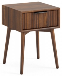 Harley Walnut Brown 1 Drawer Side Table