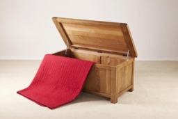 Originals Rustic Oak Large Blanket Box - thumbnail 3