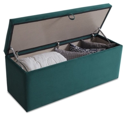 Billie Green Fabric Blanket Box - thumbnail 2
