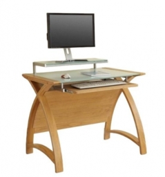 Jual Curve Oak Computer Desk PC201 900 - thumbnail 1