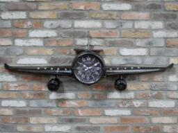 Black Aeroplane Clock