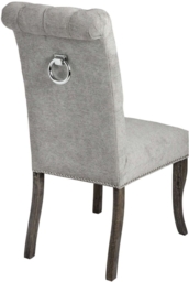 Hill Interiors Silver Roll Dining Chair with Ring Pull (Sold in Pairs) - thumbnail 3