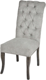 Hill Interiors Silver Roll Dining Chair with Ring Pull (Sold in Pairs) - thumbnail 2