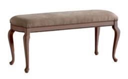 Camel Giotto Walnut Italian Padded Bench - thumbnail 1