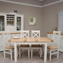 Homestyle GB Painted Deluxe Extending Dining Table and Cross Back Chairs