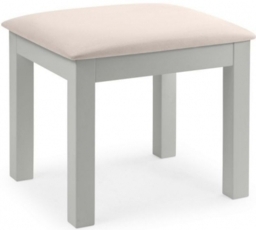 Maine Dove Grey Lacquer Pine Dressing Stool