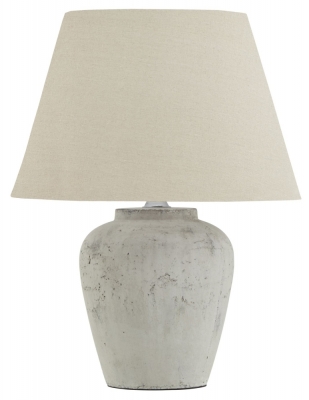 Hill Interiors Darcy Antique White Table Lamp with Linen Shade - image 1