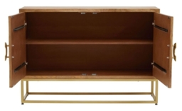 Sedea Natural Mango Wood 2 Door Small Sideboard - 120cm - thumbnail 2