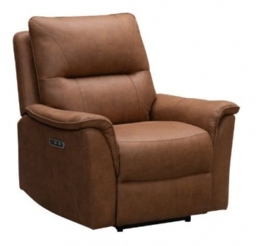 Kansas Tan Brown Faux Leather Armchair