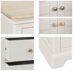 Cromwell Grey Mist Painted Dressing Table - thumbnail 3