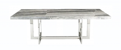 Stone International Horizon Marble and Metal Dining Table - 6 Seater - image 1