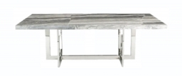 Stone International Horizon Marble and Metal Dining Table - 6 Seater - thumbnail 1