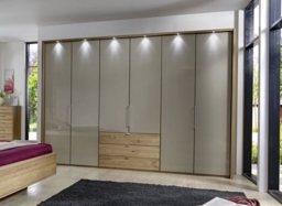 Serena Bi-Fold Panorama Door Wardrobe with Champagne Glass - thumbnail 2