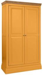 Versailles Orange Mustard Painted 2 Door Wardrobe