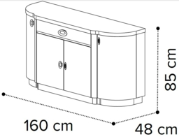 Modum Armonia Italian Silver Birch Large Buffet Sideboard - thumbnail 2