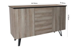 Delta Rustic Wood Medium Sideboard - thumbnail 2