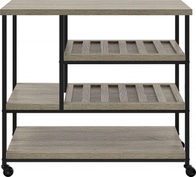 Alphason Elmwood Distressed Grey Oak Wine Rack - 5285096PCOMUK - image 1