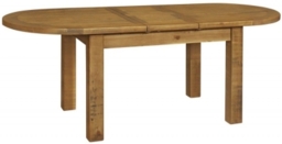 Regatta Rustic Pine Dining Table, Seats 6 to 8 Diners, 180cm to 220cm Extending Oval Top