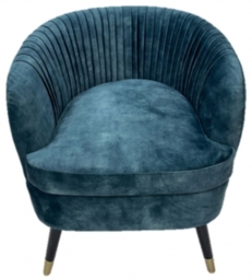 Mindy Brownes Aurora Blue Vintage Armchair Chair - thumbnail 1