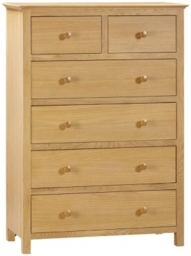 Arlington Oak 2 + 4 Drawer Chest