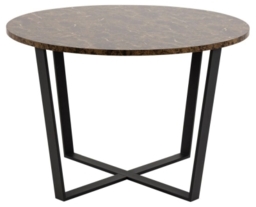 Amble Brown Marble Effect 4 Seater Round Dining Table
