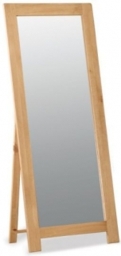 Salisbury Natural Oak Cheval Standing Mirror