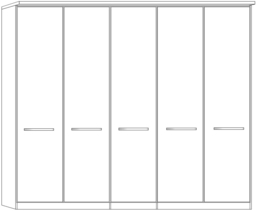 Wiemann Dakar 2 5 Door Wardrobe in Rustic Oak - thumbnail 2