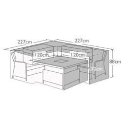 Maze Black Polyester Royal Corner Outdoor Dining Set Cover - thumbnail 4