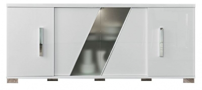Status Lisa Day White High Gloss Italian Buffet Extra Large Sideboard, 202cm with 4 Door - image 1