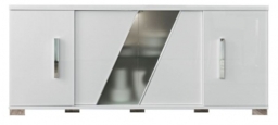 Status Lisa Day White High Gloss Italian Buffet Extra Large Sideboard, 202cm with 4 Door - thumbnail 1