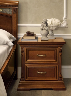 Camel Treviso Night Cherry Wood Italian Bedside Cabinet - image 1