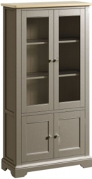 Harmony Grey Painted Pine Display Cabinet - thumbnail 1
