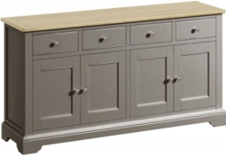 Harmony Grey Large 4 Door Sideboard - thumbnail 1