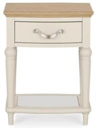 Bentley Designs Montreux Pale Oak and Antique White 1 Drawer Lamp Table