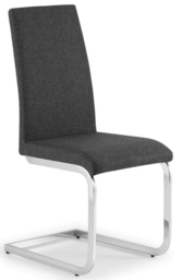 2 x Roma Grey Fabric Cantilever Dining Chair - thumbnail 2