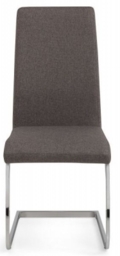 2 x Roma Grey Fabric Cantilever Dining Chair - thumbnail 1