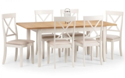 Davenport Ivory Painted Extending 4-6 Seater Dining Table Set with Chairs - Comes in 4/6 Chair Options - thumbnail 1