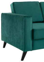 Cara Fabric 2 Seater Sofa - Forest Green - thumbnail 3