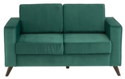 Cara Fabric 2 Seater Sofa - Forest Green - thumbnail 1