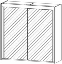 Rauch Imperial W 201cm Oak 2 Door Full Mirrored Sliding Wardrobe - thumbnail 3
