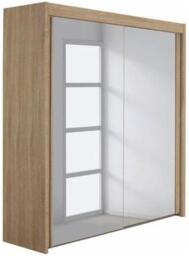Rauch Imperial W 201cm Oak 2 Door Full Mirrored Sliding Wardrobe - thumbnail 1