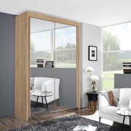 Rauch Imperial W 201cm Oak 2 Door Full Mirrored Sliding Wardrobe - thumbnail 4